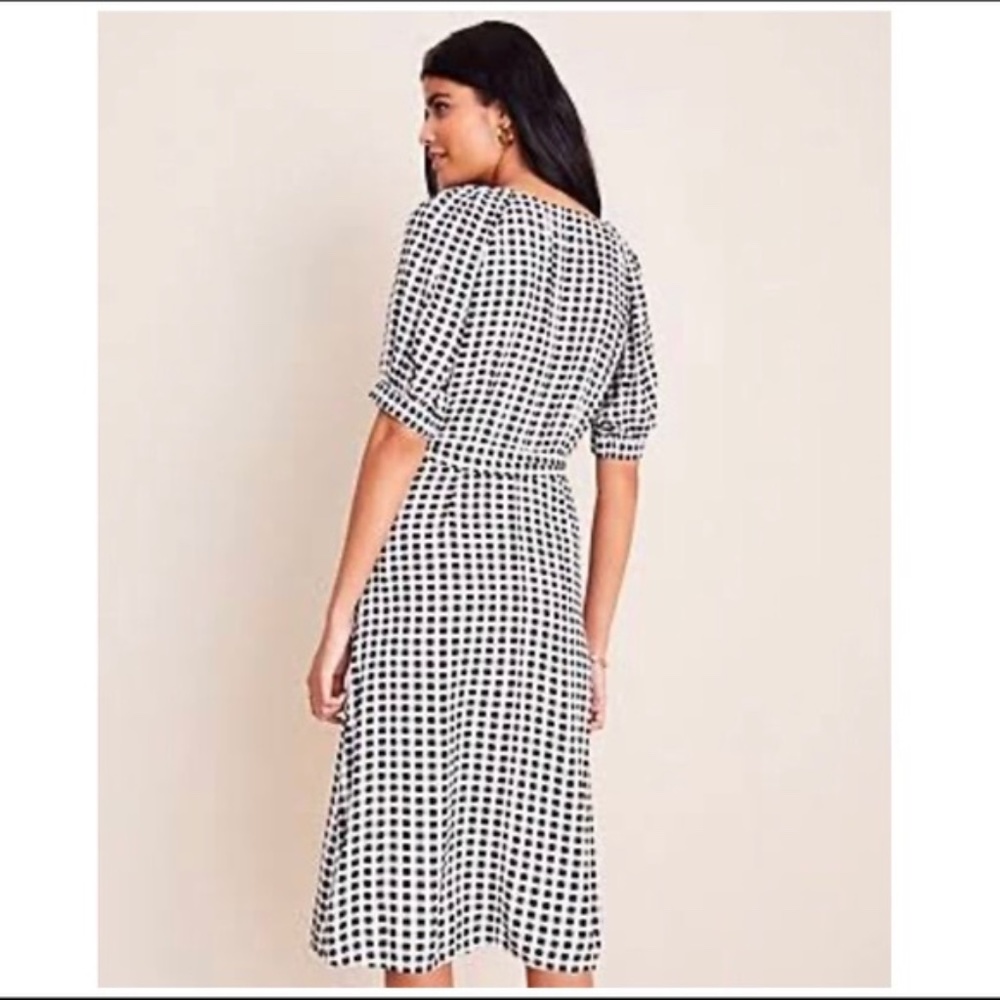 ANN TAYLOR NWT Gingham Belted Shirtdress 8P - Picture 2 of 9
